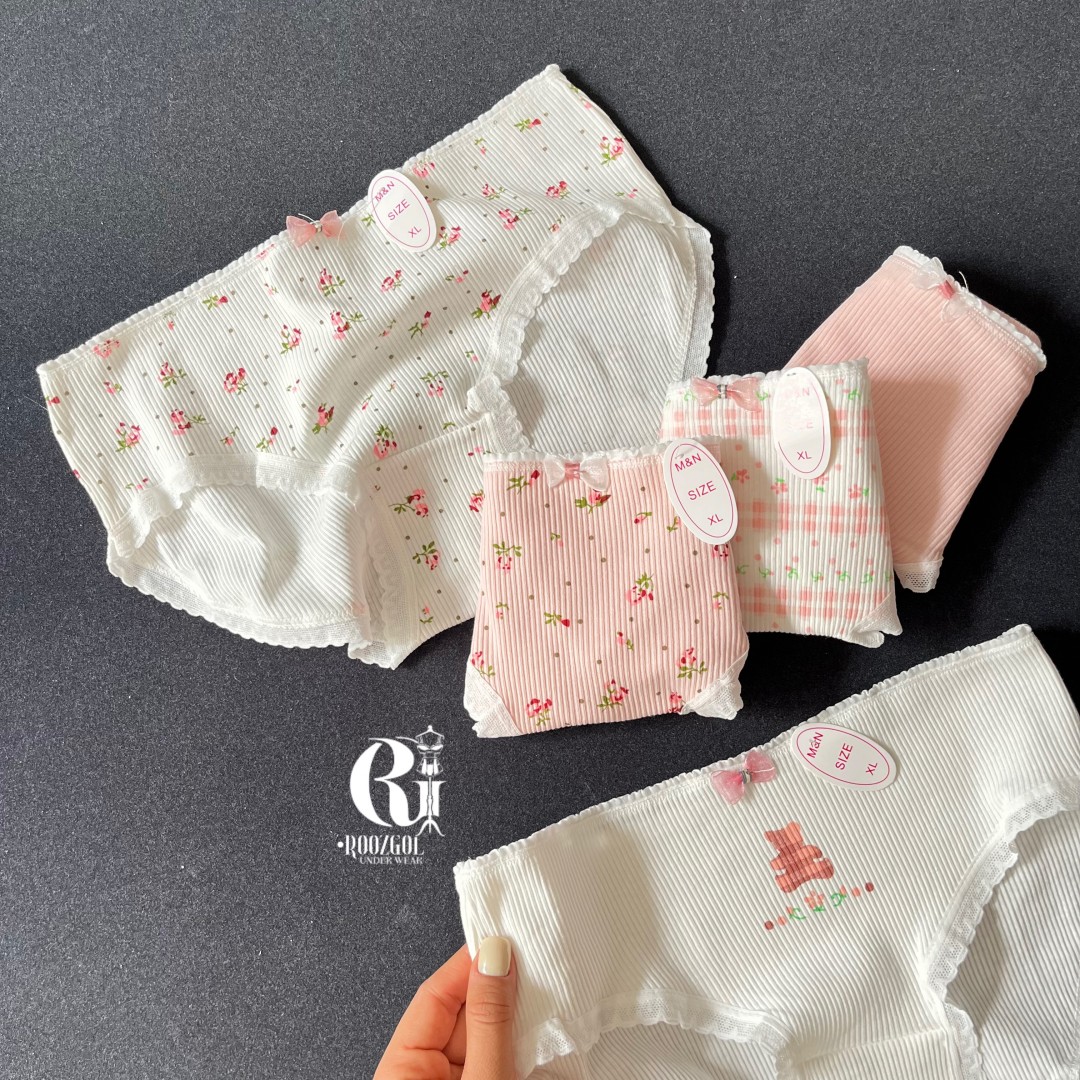 شورت گل گلی سفید/ گلبهی کبریتی دخترانه